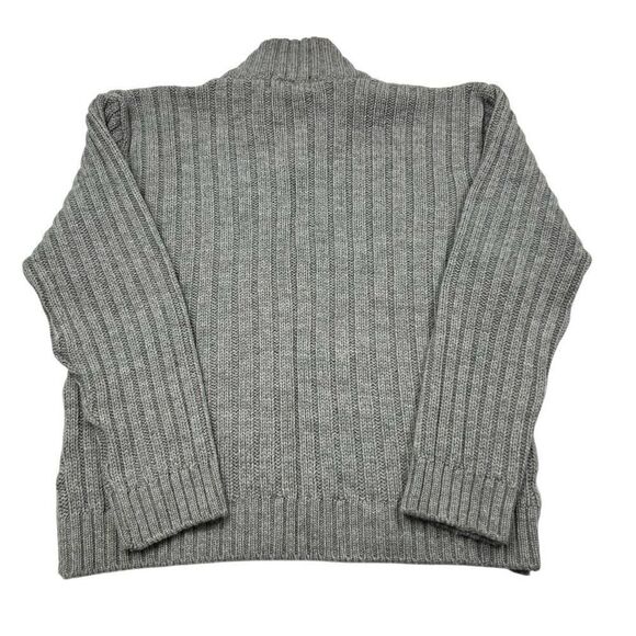 Aran Islands Knitwear Men's 100% Wool Gray Cable Knit Half-Zip Sweater Size M - Picture 7 of 8